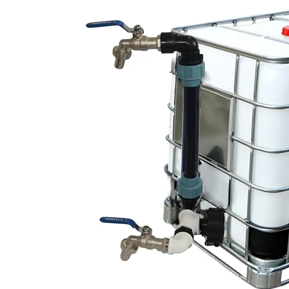 

Адаптер IBC 3/4 дюйма с выпускным клапаном Двухходовой латунный метчик 3/4 дюйма на гибкой стойке