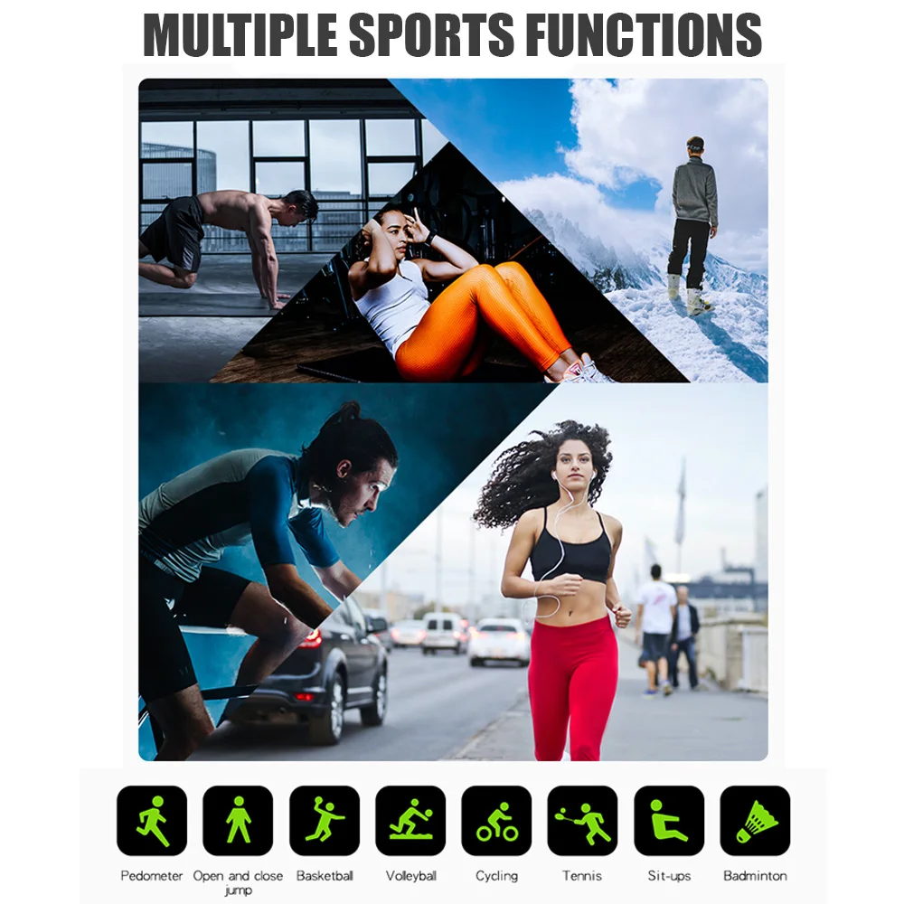 SKMEI 1.69 pollici Smart Watch uomo donna cardiofrequenzimetro Fitness Tracker orologio personalizzato fai da te Smartwatch per Android ios xiaomi huawei