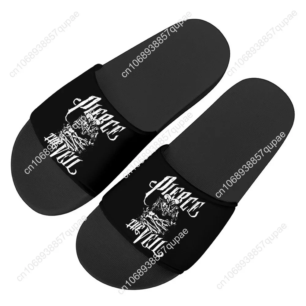 Rock Band Pierce The Veil Slippers Home Water Shoes Men Women Teenagers Beach Pool Sandals High Quality Custom Summer Slipper