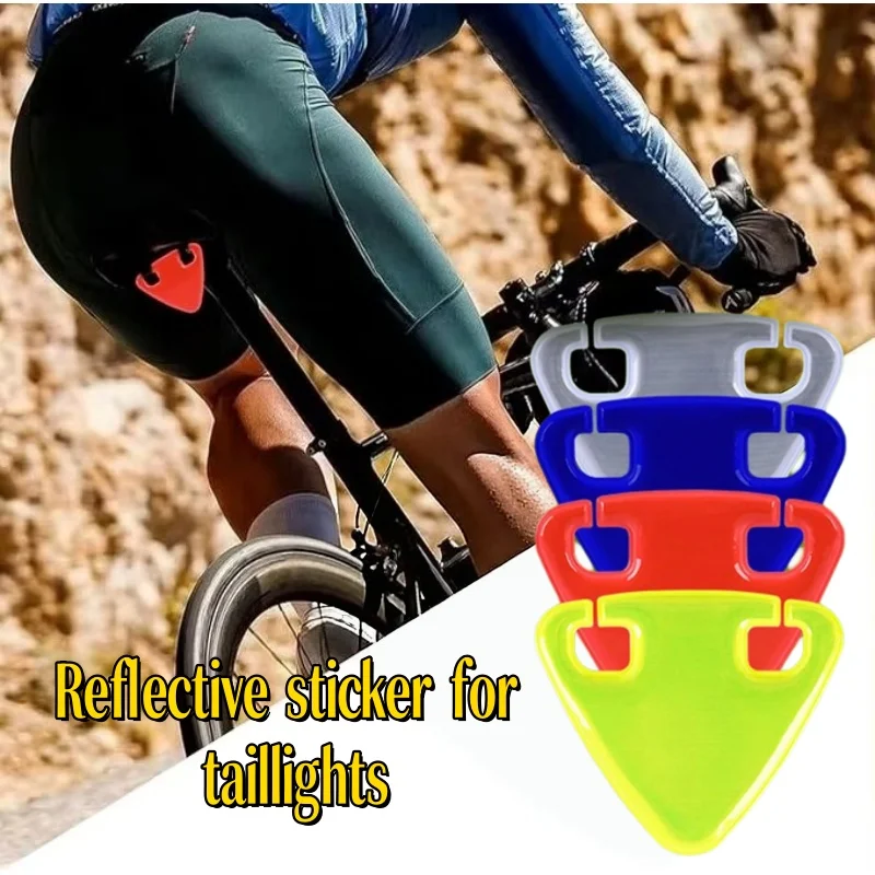 Bike Tail Light Reflective Decal Outdoor Night Riding Safety Warning for MTB Road Bike No Power Emergency Reflector Cycling Gear