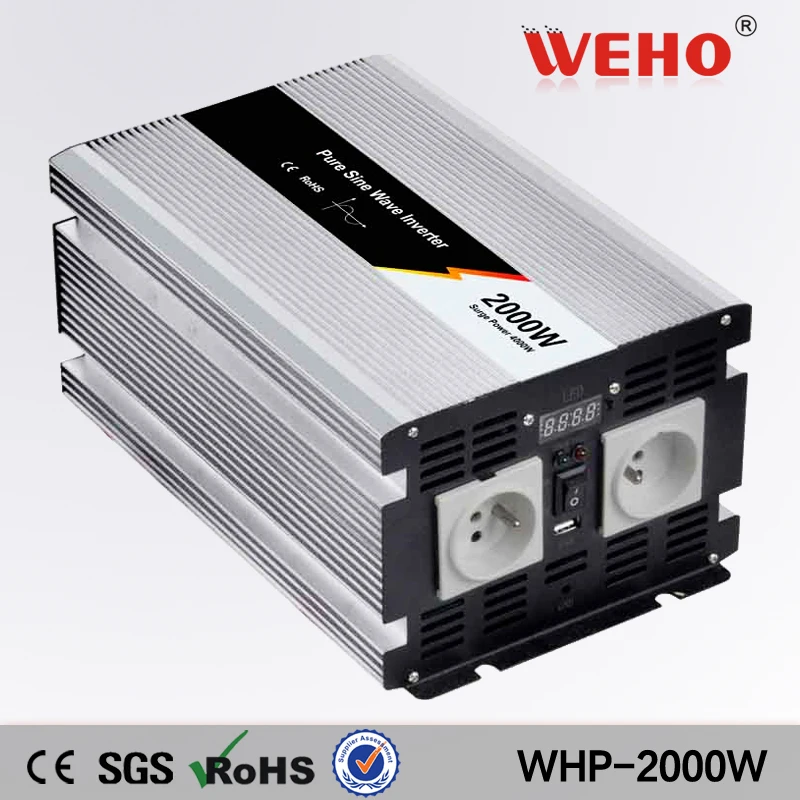 

Pure Sine Wave Inverter WHP-2000-12 12V 2000W DC to AC 110V 230V Voltage Converter Car Inverters With Converter