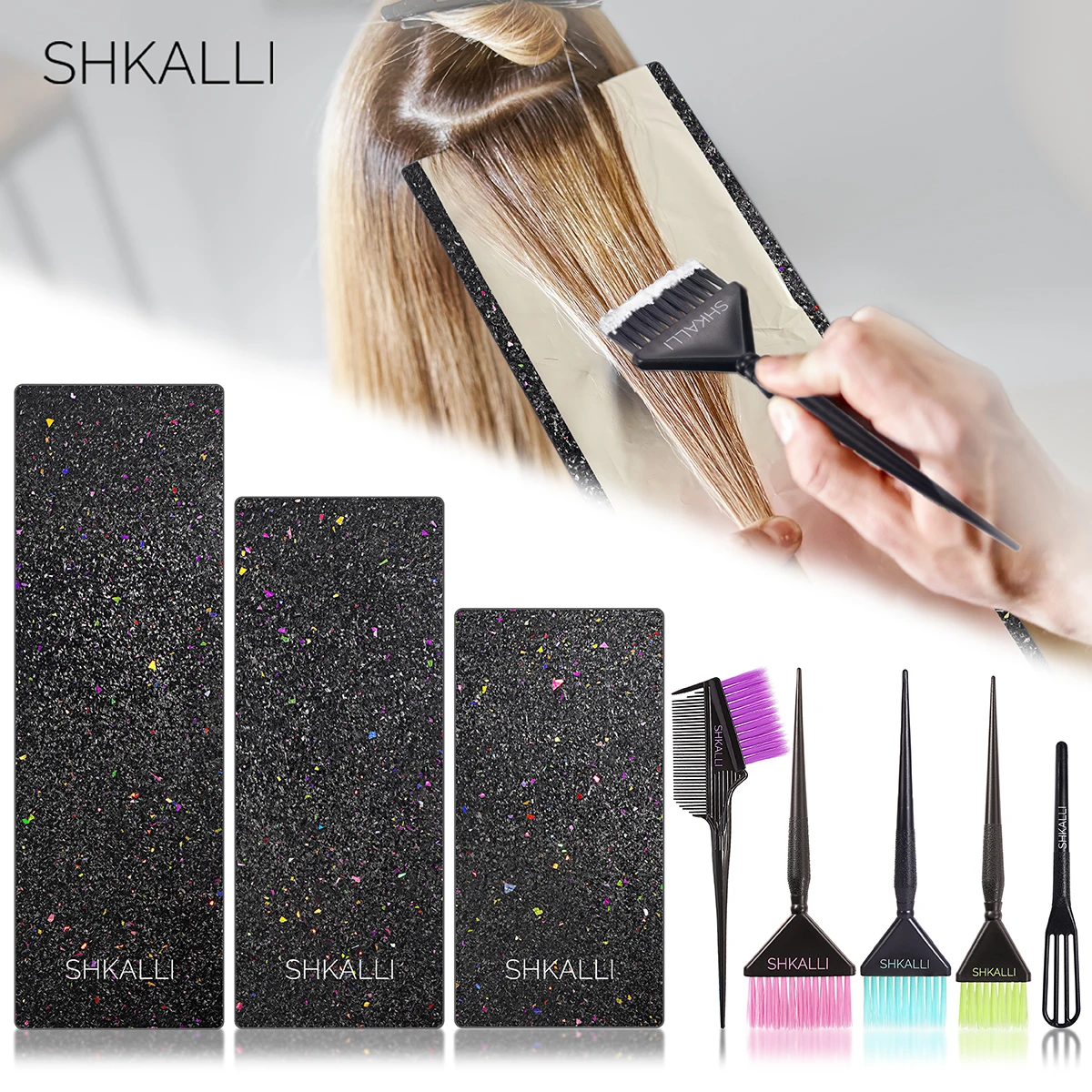 Balayage Board and Brush Set Carbon Fibre Hair Coloring Board Personalised Custom Hairdresser Tools and Kit