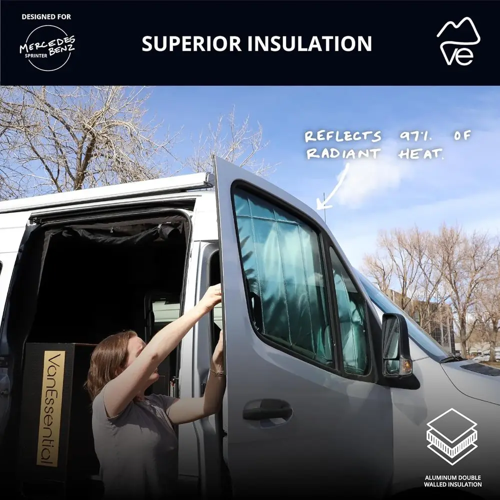 أغطية عازلة للتعتيم المغناطيسي لأبواب أمامية مرسيدس بنز VS30 الحالية لعام 2019، رمادي فحمي #2