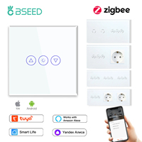 BSEED Zigbee Dimmer Touch Switches Wall Dimmers Tuya Smart Life Alexa Control Plus Normal EU Socket  Type-c USB Ports White