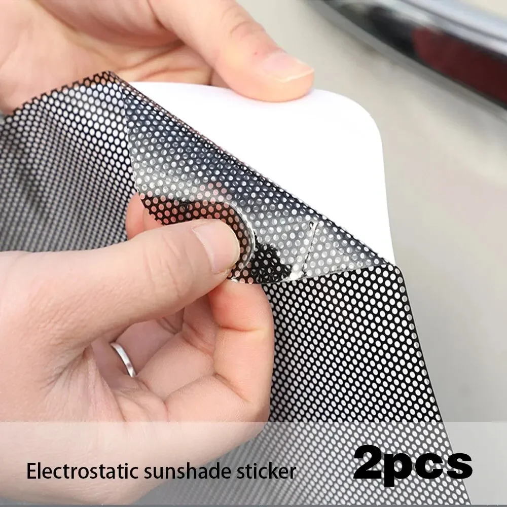 

Car Window Shade Electrostatic Stickers Anti-UV Privacy Black White Dotted Sunshade Window Stickers for Auto Side Blocks Covers