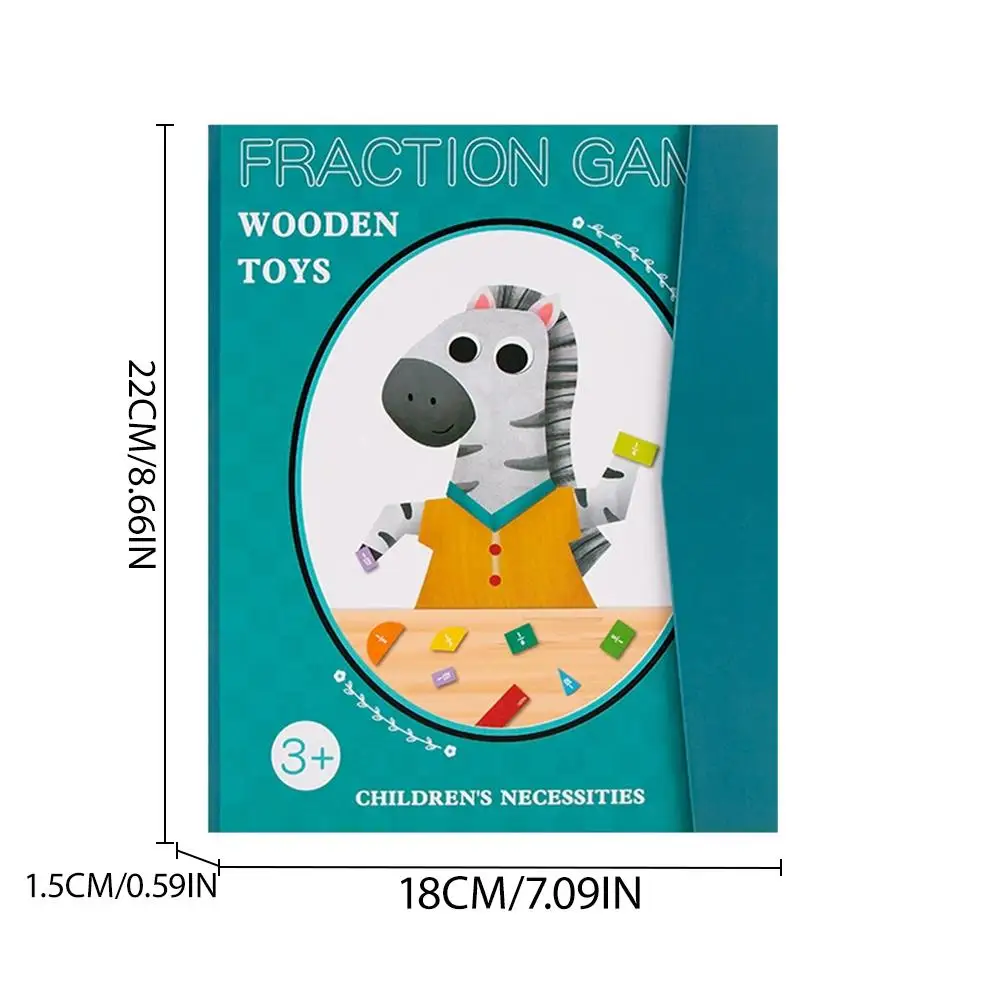 Wiskundeleerspeelgoed voor kinderen van 6 tot 10 jaar, magnetische fractiecirkels en -staven voor basisschool, thuisschoolbenodigdheden