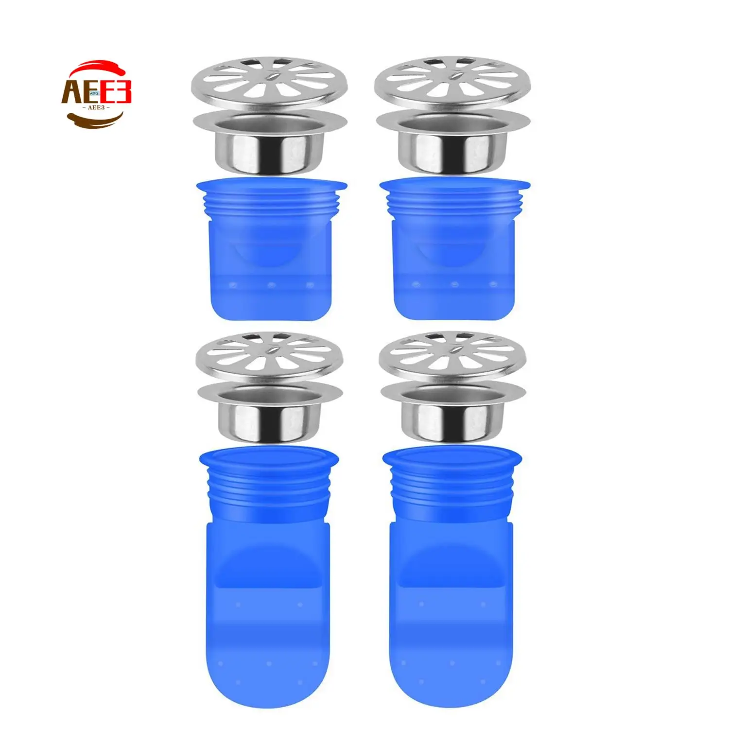 

AEE3-Drain Backflow Preventer 4 Pack, One Way Valve For Pipes Tubes In Toilet Bathroom Floor Drain Seal Resist Smell And Bugs, 1