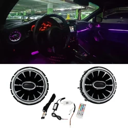 2PCS Car LED Front Console Air Condition Replace AC Vent Turbo Outlet For Subaru BRZ 2012-2020 For Toyota 86 GT86 2012-2020
