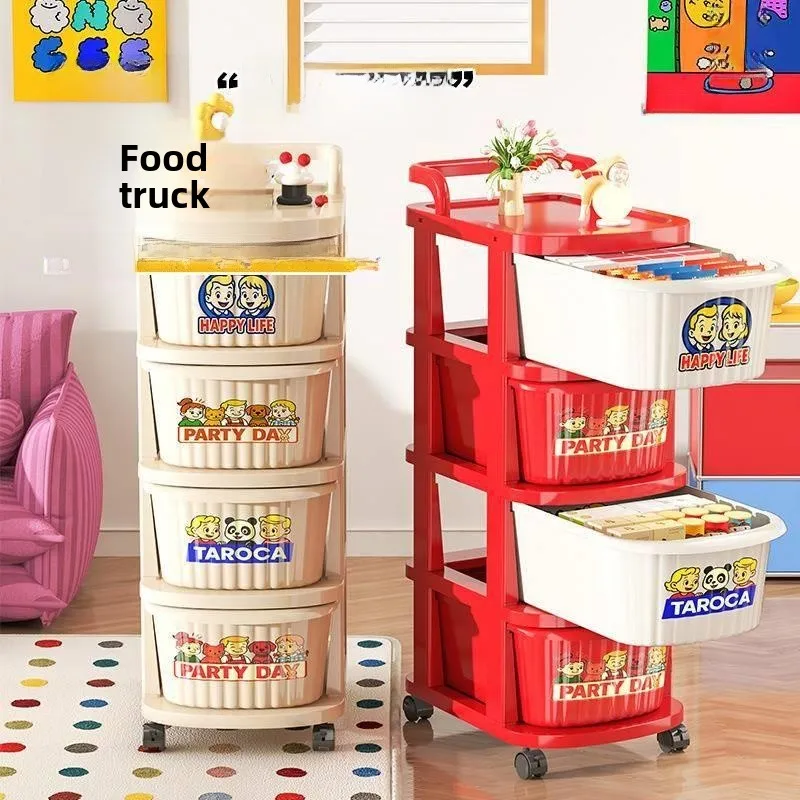 

Large Capaci Mobile Cr Sle Small Cart elf Home Bede Storage Organizer for Snas Toys Miscellaneous Items