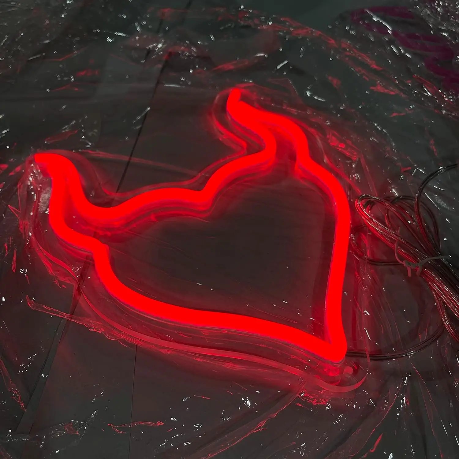 

Devil Heart Led Neon Sign USBPowered Dimmable Neon Light For Wall Decor Bedroom Halloween Decor Party Birthday Handmade Art Gift