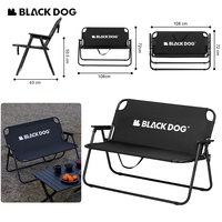 Naturehike BLACKDOG Folding Double Chair Outdoor 600D Oxford Cloth Wear resistant Camping Picnic Backrest Armchair Portable