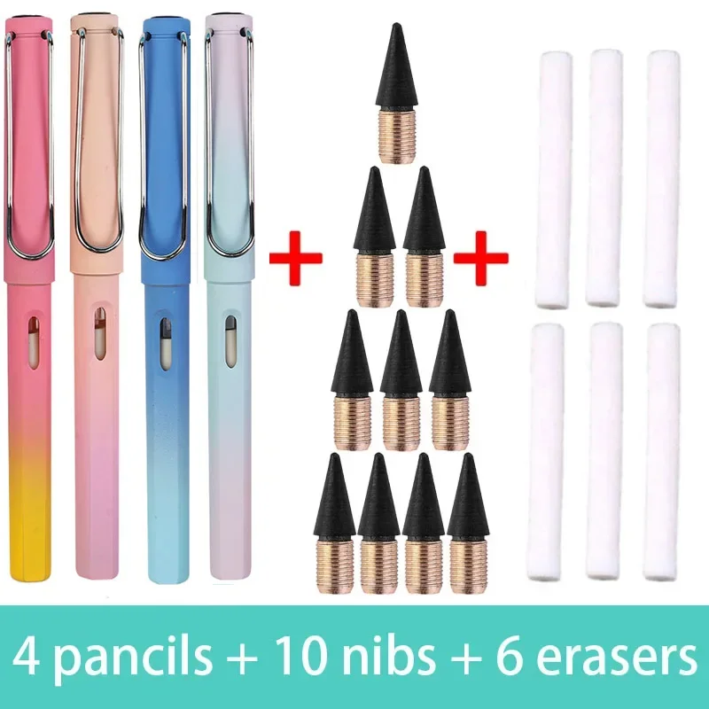 20pcs/Set Infinity Pencils No Sharpening Eternity Pencils No Ink Kawaii Unlimited Pens Art Supplies Office School Stationery