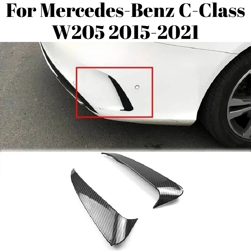 

For Mercedes-Benz C-Class W205 2015-2021 Rear Bumper Air Outlet Trim Rear Air Dams Air Blades Custom Styling Decal Stickers ABS