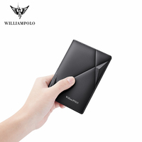 WILLIAMPOLO Classic Short Genuine Leather Men Wallets Fashion  Pocket Card Holder Men Purse Simple Quality Male Wallets