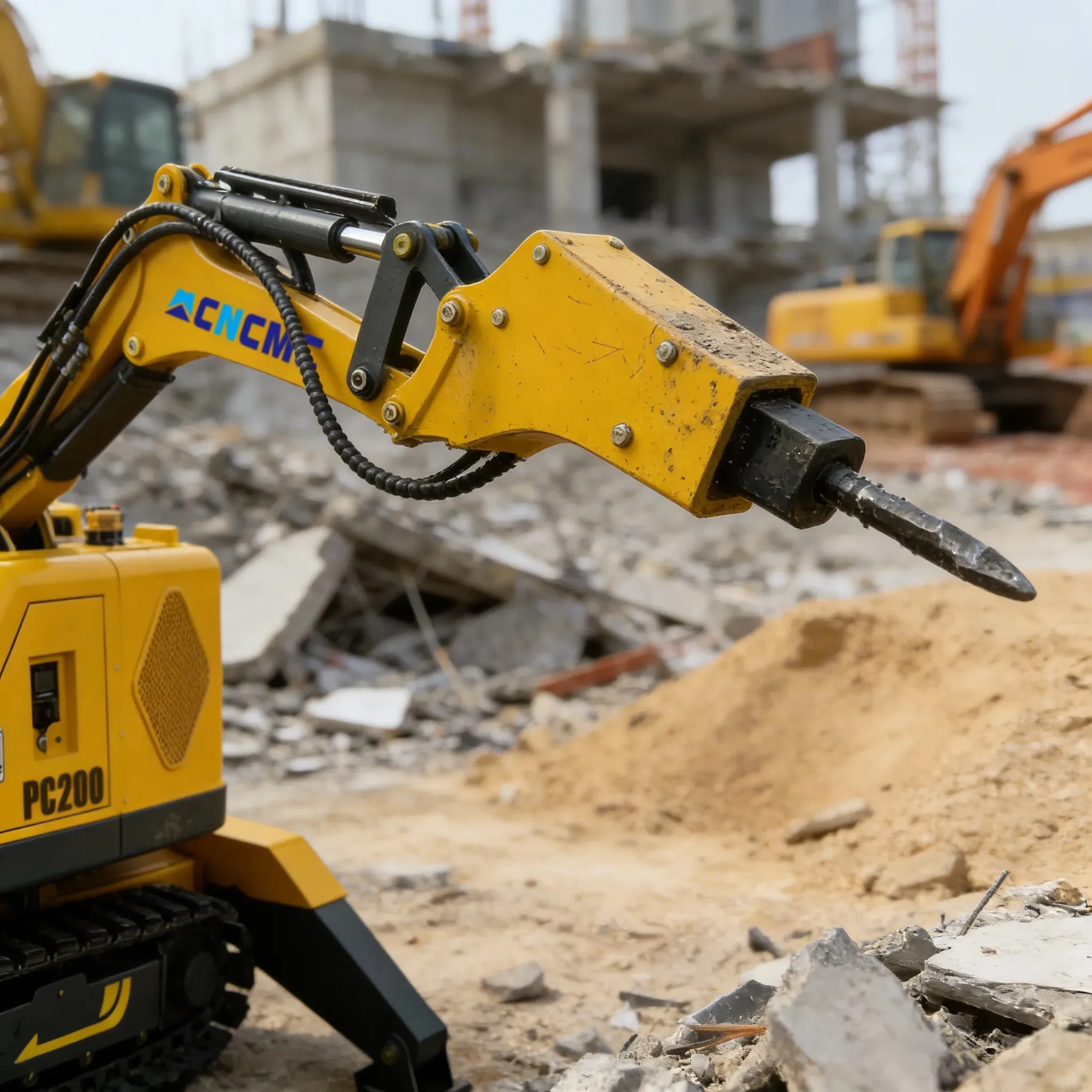Compact Crawler Demolition Robot PC200 With Engine And Motor 200m Wireless Control Range For High Risk Site Operations