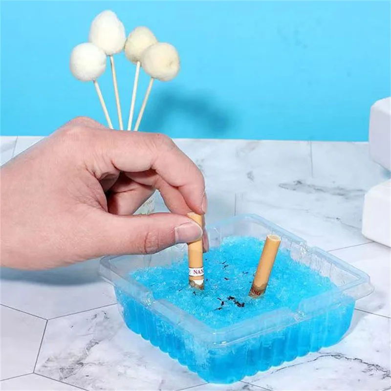 10pcs Disposable Ashtray Prevent Ash Remove Odor Water Soluble Film Smoke Sand Ointment An Vehicle Mounted Office Household