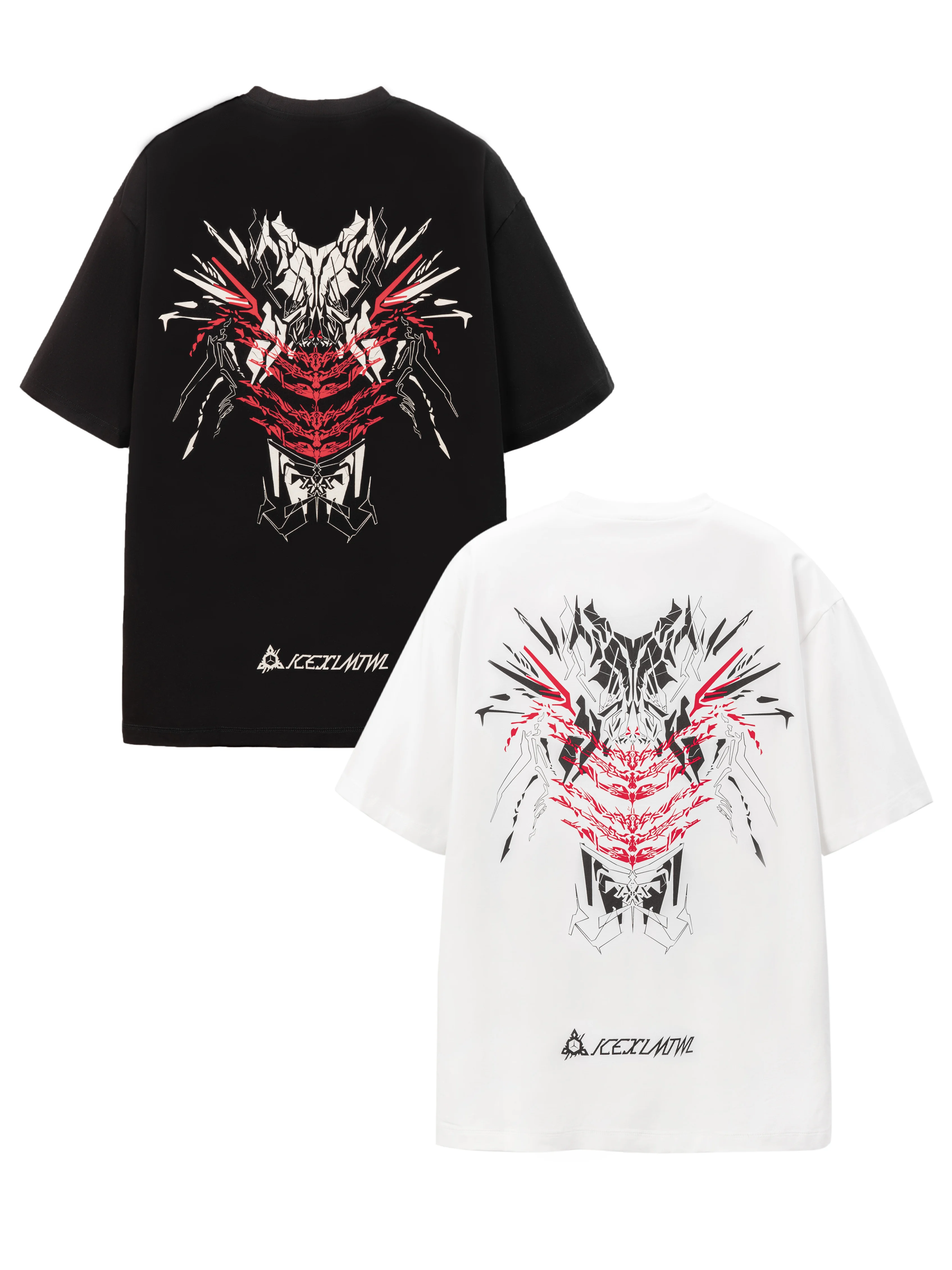 

LMTWL X ICE Tattoo 24SS backbone totemism printing tee darkwear cyberpunk warcore fashion T-Shirts