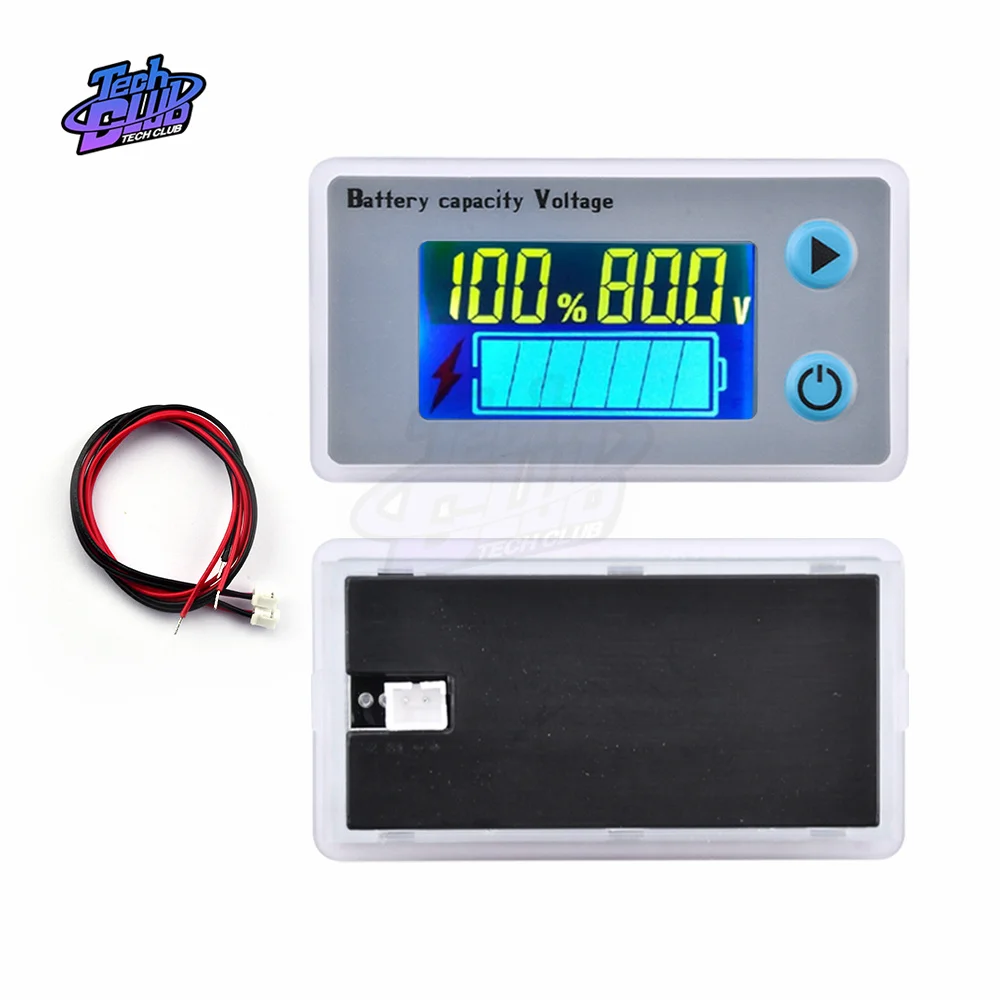 

10-100V Battery Tester Capacity Voltmeter Tester Charging System Analyzer LCD Display Car Lead-acid Indicator Electrical Tool