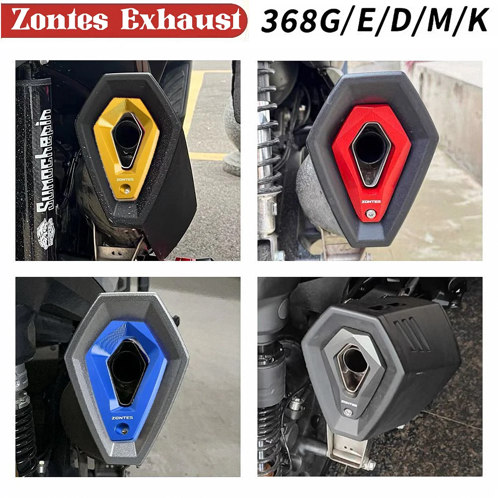 

For Zontes Exhaust Escape Pipe Tip Cover 368G 368M 368K 368D 368E 501G Motorcycle Accessories System Protector G M K D E 368 501