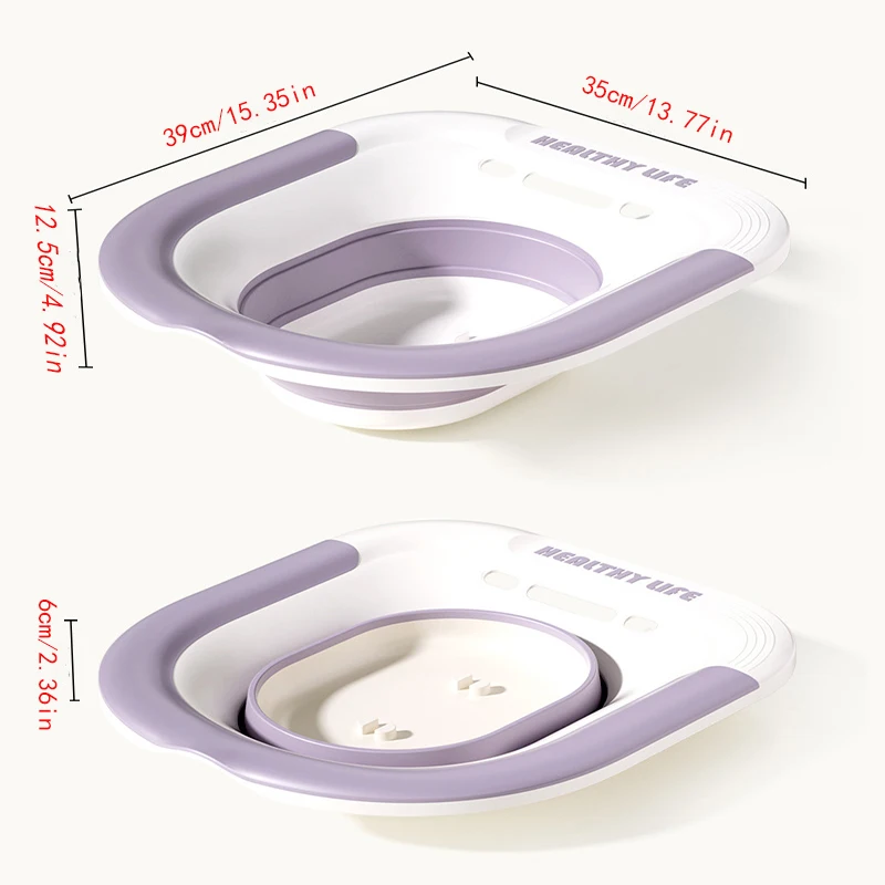 1pc multifunctional collapsible maternity washbasin, squat-free maternity care basin, soaking basin (with rinsing accessories)