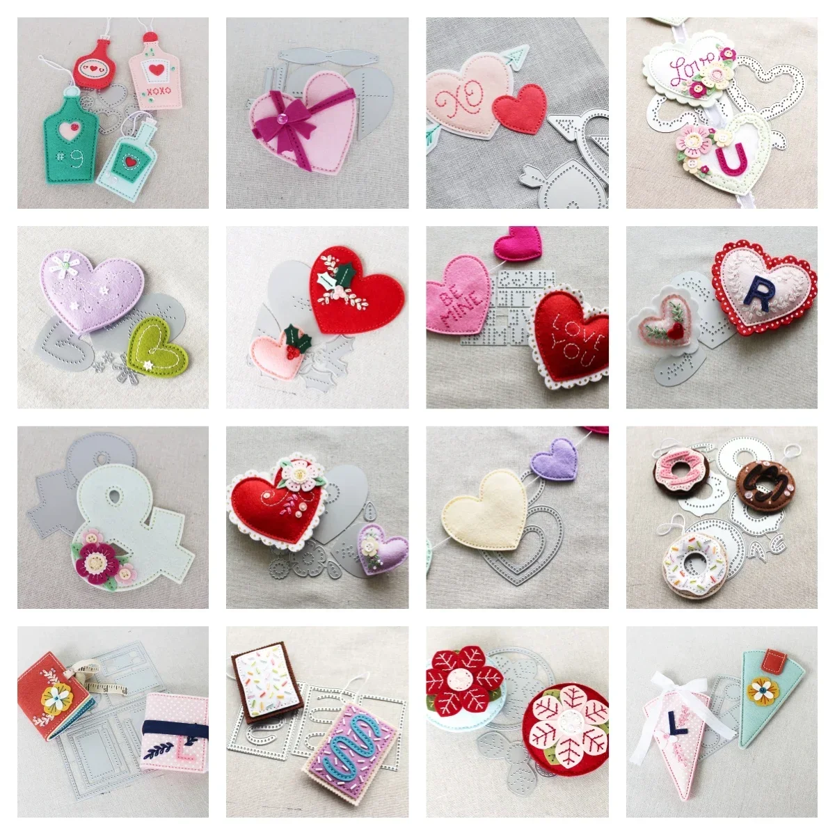 

New Valentine's Day Heart Fresh Flowers Birthday Crown Metal Cutting Dies For DIY Scrapbook Decoration Embossing Template Card