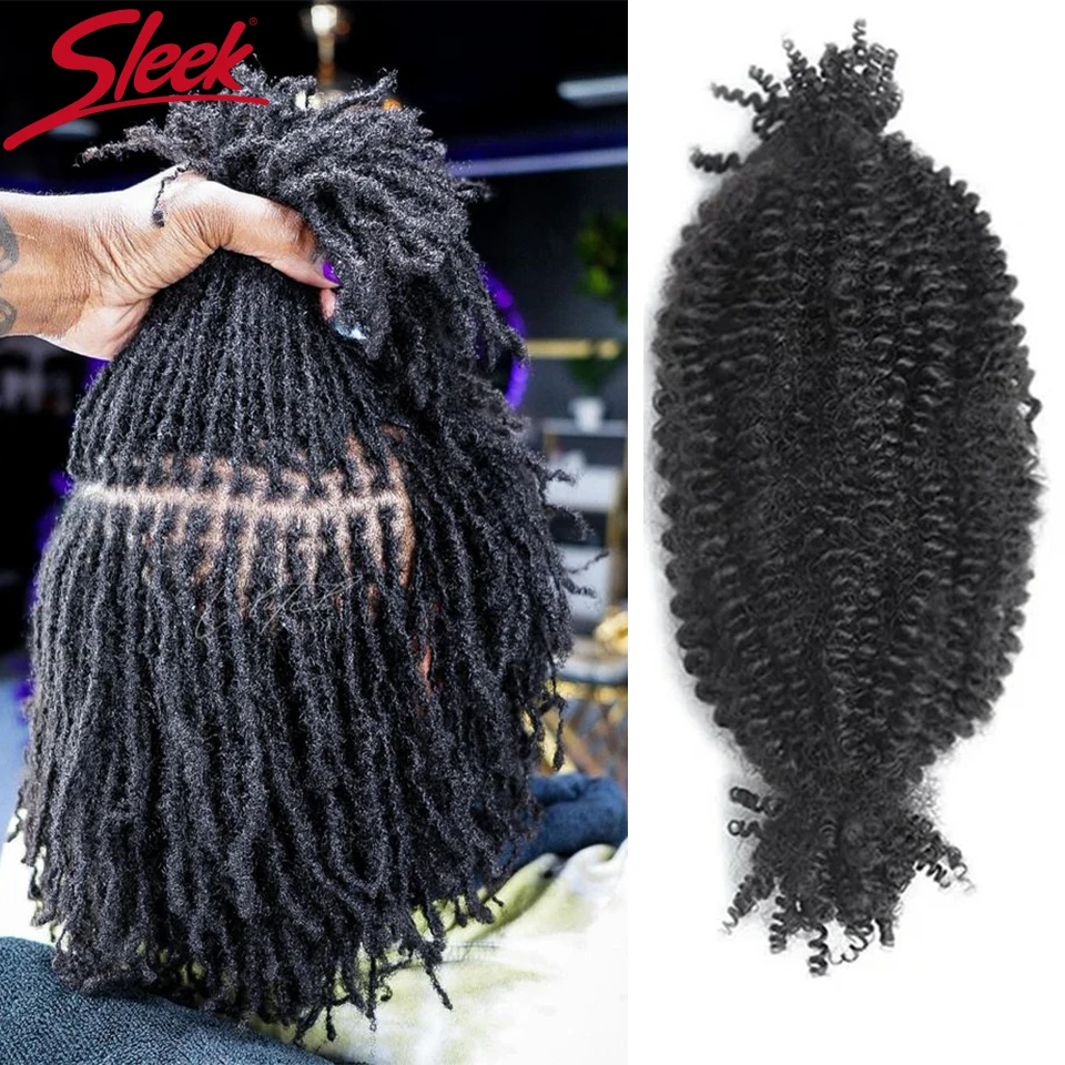 

Sleek Curly Human Hair Bulks 1 PCS Afro Kinky Bulk Hair 22 Inch Kinky Twist Crochet Braiding Hair QVR 100% Human hair Bundles