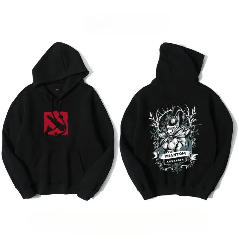 بلوفر بقلنسوة لخريف وشتاء الميزات A Dota2 Zeus Sword Saint Bounty Hunter طباعة هوديي وطبعة علوية عصرية غير رسمية #3