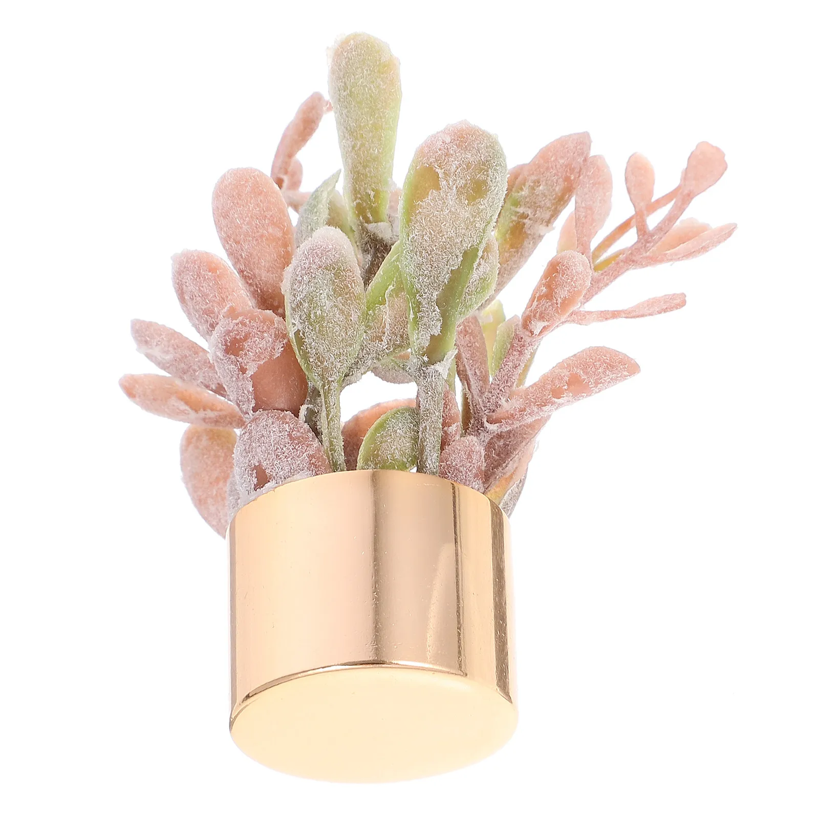 Artificial Mini Succulent Plant in Pot Small Fake Potted Succulents for Tiny House Decor Micro Landscape Sand Table Prop