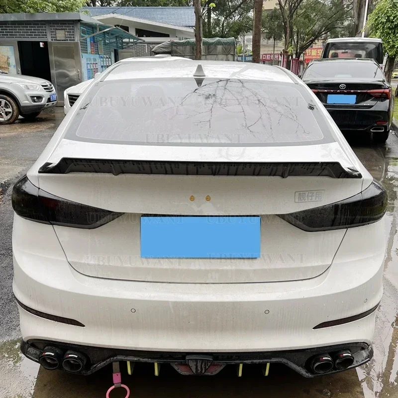 For Hyundai Elantra 2017 2018 2019 Rear Trunk Lid Car Spoiler Tail Wings ABS Material Tuning Exterior Accessories Parts