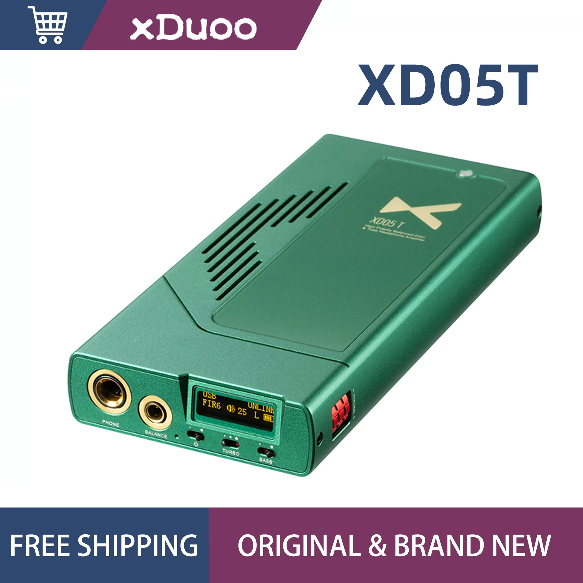 

xDuoo XD05T HiFi портативный декодер XD05 T двухламповый AMPs двойной чип ES9039Q2M USB ЦАП усилитель для наушников 4,4 мм сбалансированные выходы