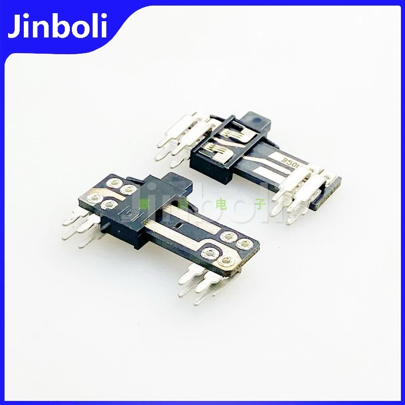 2PCS 30mm B50K Doppel Schiebe Potentiometer 8Pins Power Verstärker Audio Mixer Fader Volumen Licht