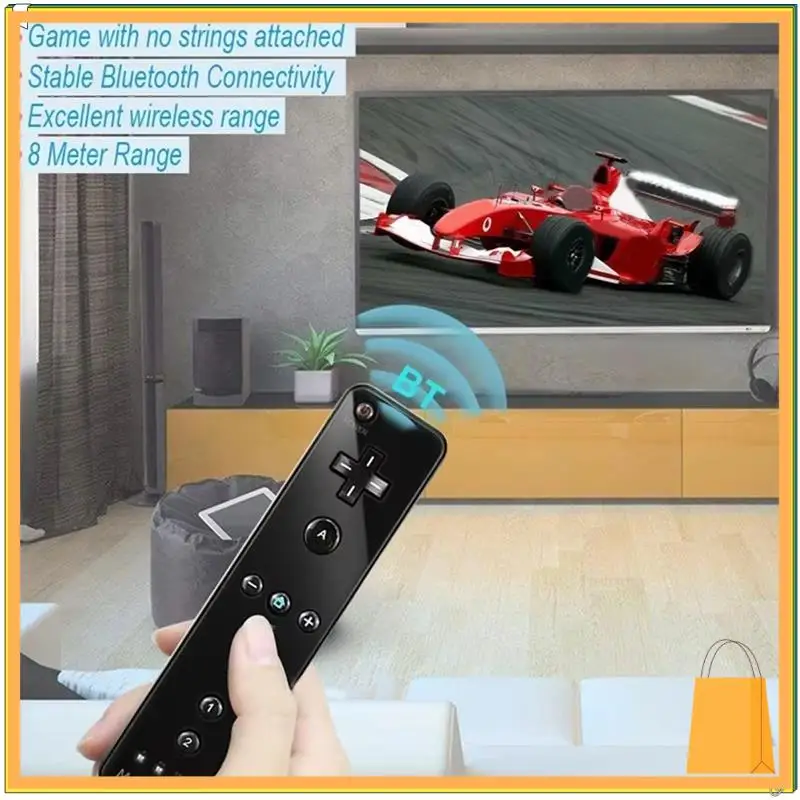 L52A-Bluetooth-геймпад для консоли Wii/Wii U, беспроводной пульт дистанционного управления с Motion Plus, Nunchuck и ремешком на запястье E