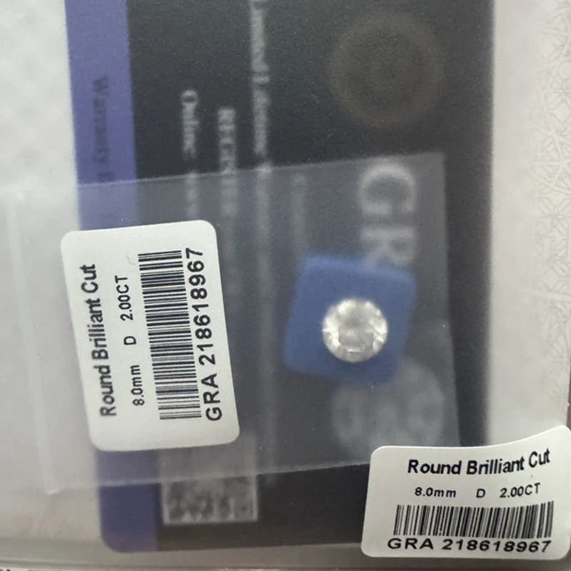 Großhandel 8,0 mm 2,0 ct AAAAA + echte D Farbe Rundschliff Moissanit Stein Labordiamant Lab Grown Edelsteine für Schmuck mit Bericht – Detail 7