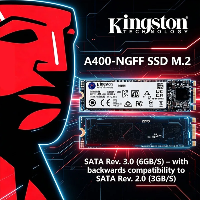 Kingston A400-NGFF SSD M.2 2280 Internal Solid State Drives 2TB 1TB 480G 240G 120G M.2 SSDs SATA Hard Disk for Laptop Desktop PC