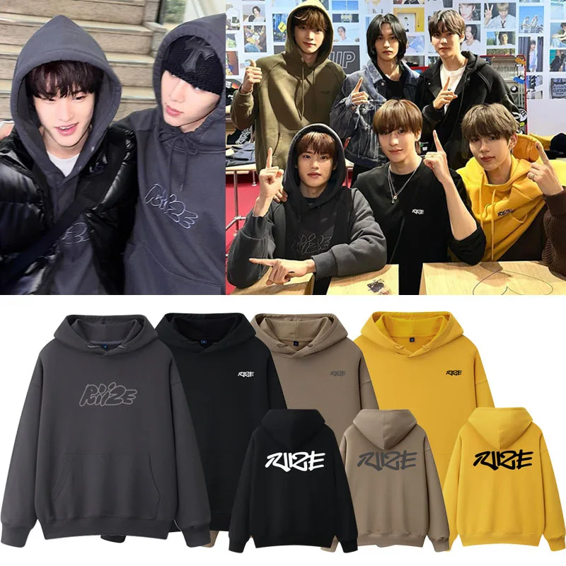 RIIZE Concert Hoodie Kpop Women Men Autumn Loose Sweatshirt SHOTARO EUNSEOK SUNGCHAN WONBIN SOHEE ANTON Same Hoodies For Fans