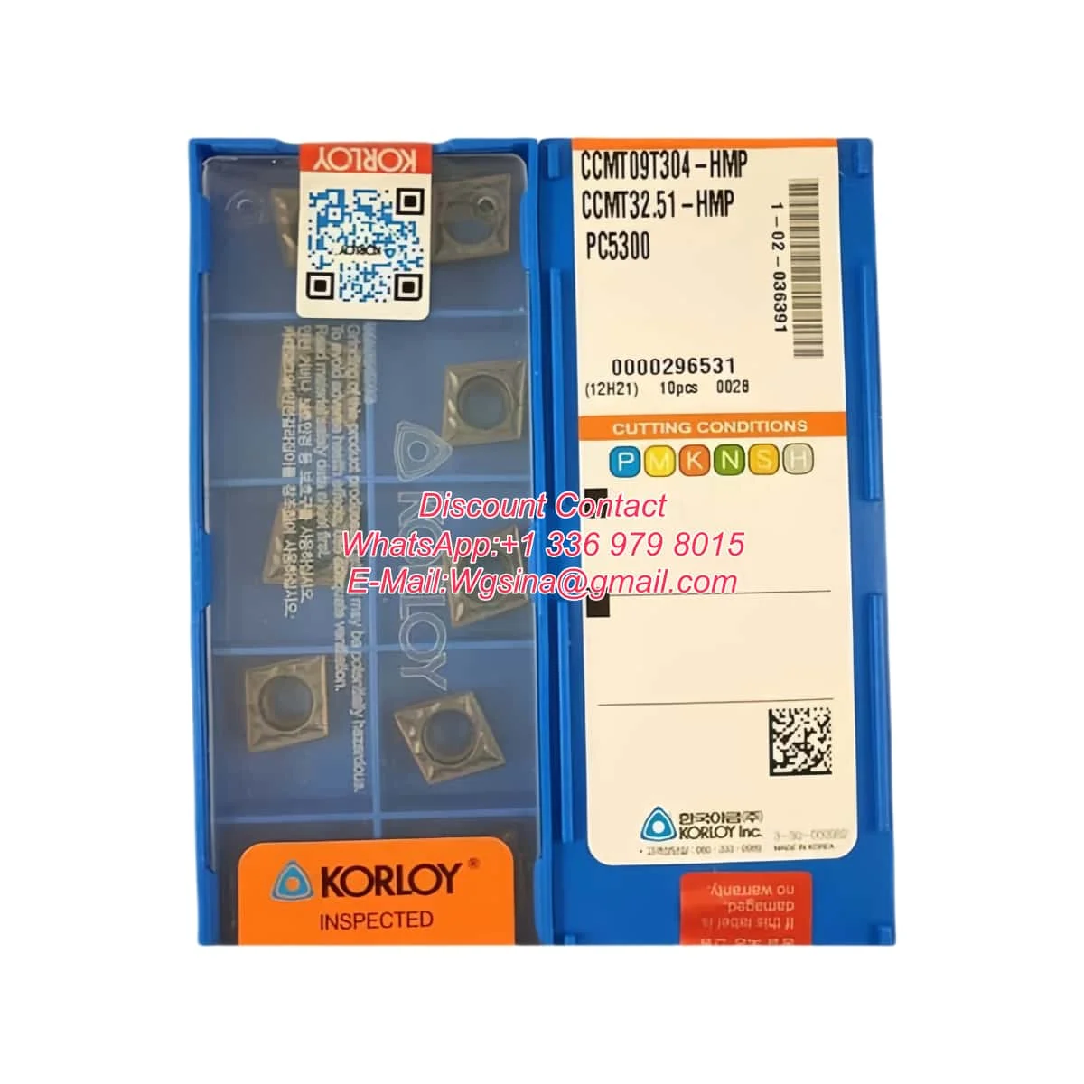 Korloy-Insert de tournage CCMT, 100% d'origine, 060202, 060204, 060208, 09T302, 09T304, 09T308, 120404, 120408, 120412, HMP, NC3030, NC3020, PC9030