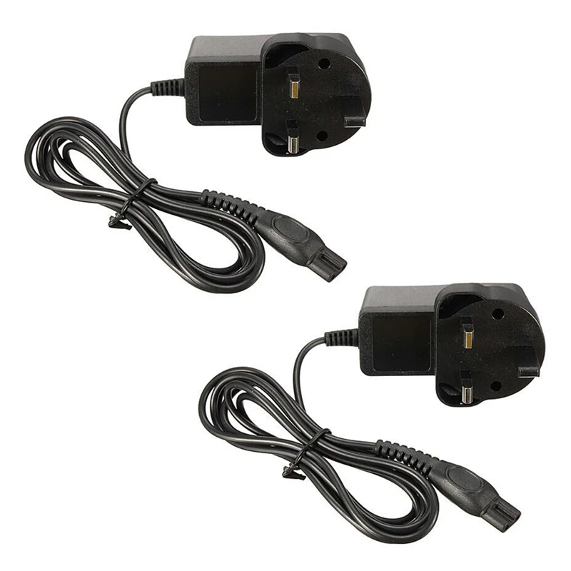 2X Power Charger Cord Adapter For  Shaver Hq8505 Hq7380 Hq8500 (Uk Plug)