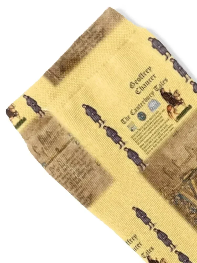 Chaucer's Canterbury Tales Socks floor winter gifts floral Heating sock Women Socks Men's