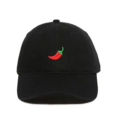Red Chilli Pepper Baseball Cap  Cotton Adjustable Dad Hat