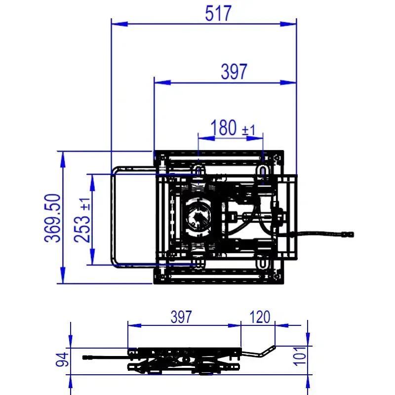 Bus Seat Suspension Base, Truck Pneumatic Air Suspension for shock-absorbing base