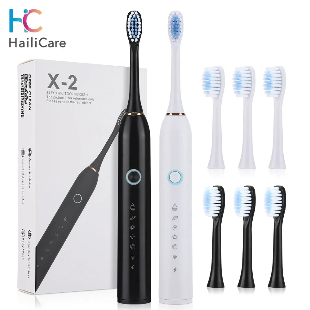 6 Modes Electric Toothbrush USB Rechargeable Timing High Vibration Dental Tooth Whitening Cleaner Electric Brushes Oral Care