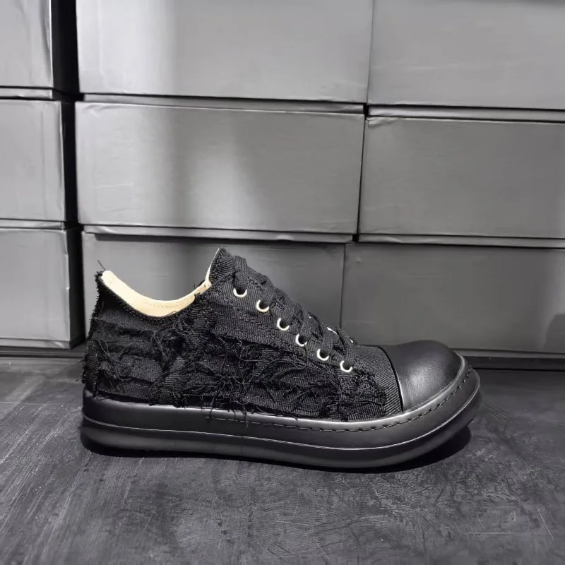 Brand Luxury Low Top Canvas Shoes Designer Fashion Sneakers Thick Off White Rubber Sole Punk Streetwear Casual Shoes view 5