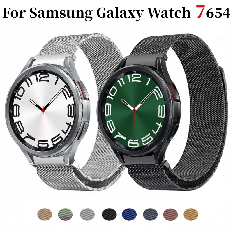 حزام معدني لساعة سامسونج جالاكسي 7/6/5/4 44 مللي متر 40 مللي متر سوار مغناطيسي معصمه Correa Galaxy Watch 6 كلاسيكي 47 مللي متر 43 مللي متر حزام