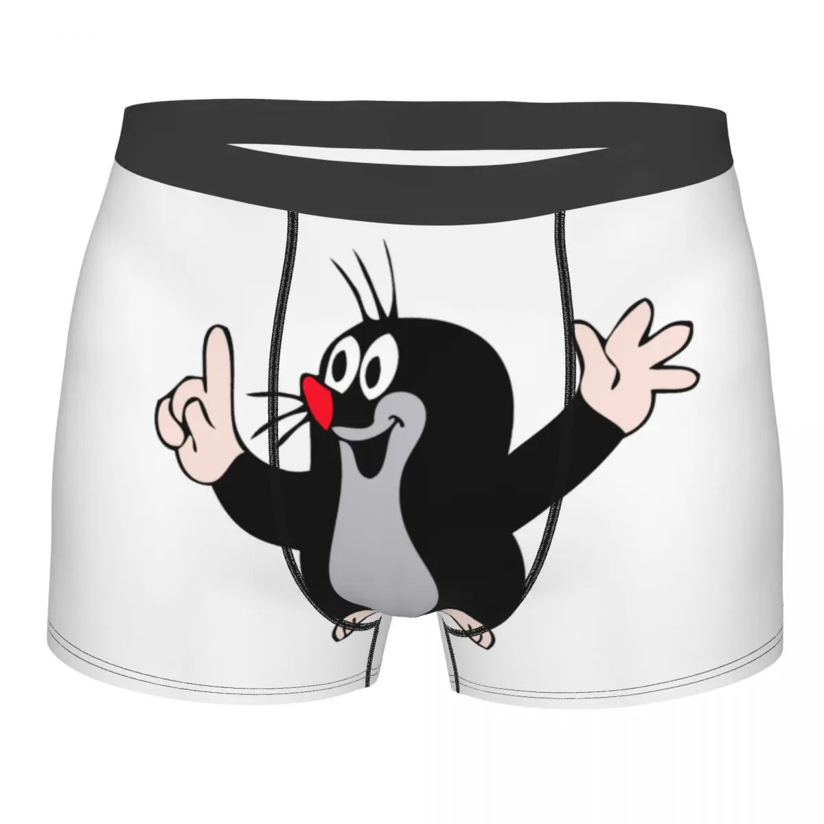 Custom Sexy Little Maulwurf Mole Pointing Boxers Shorts Underpants Men's Stretch Cartoon Anime Krtek Briefs Underwear