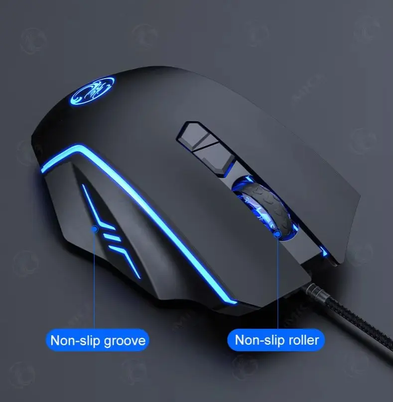 USB Wired Gaming Mouse 8 Keys Backlit Ergonomic Design 7200DPI Adjustable Computer PC Optical Mouse For Office Laptop Desktop