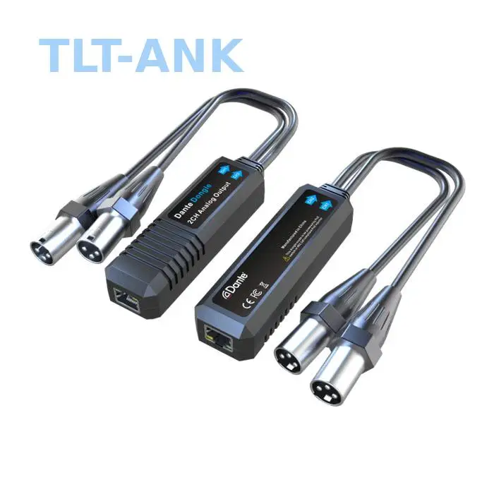 

D4 Dante Audio Sound Equipment Converter Dual Independent Female XLR Outputs with High Quality Dante Input