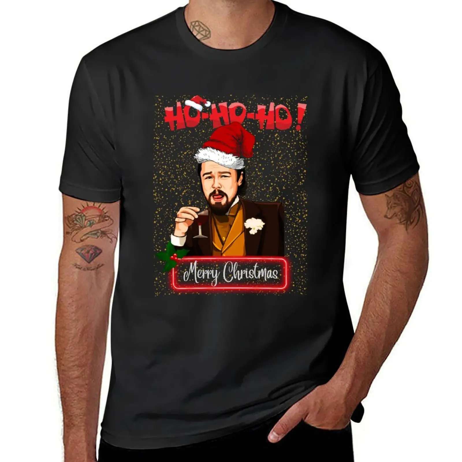 Leonardo dicaprio django laughing,leonardo dicaprio T-Shirt aesthetic clothes oversized Aesthetic clothing men t shirt