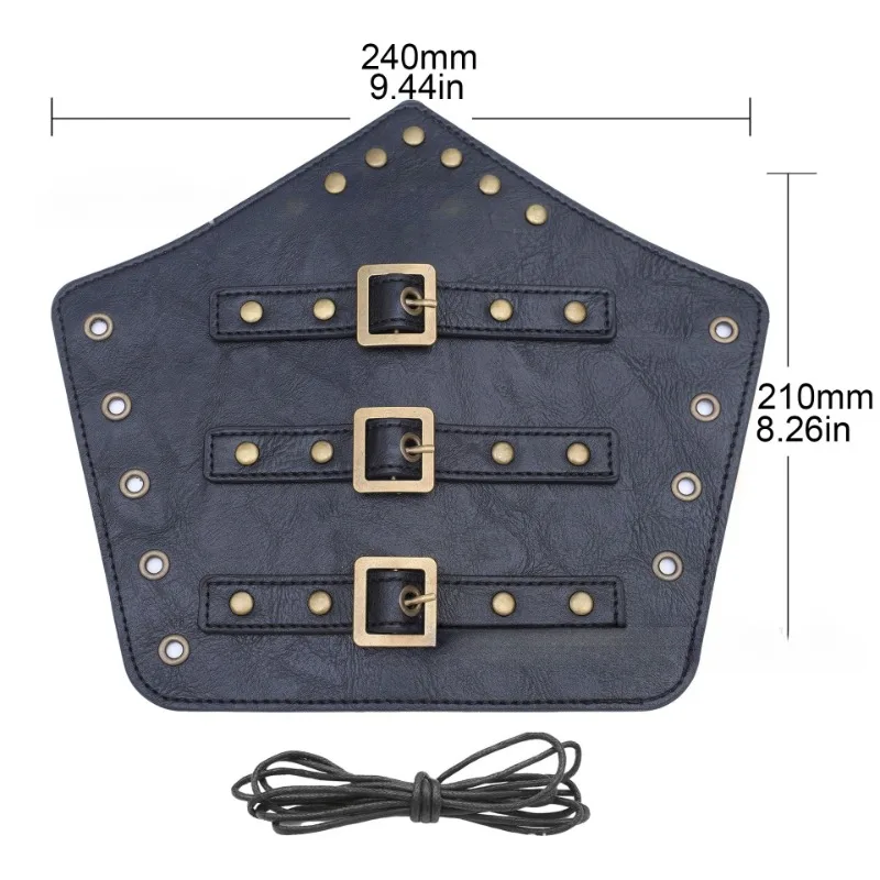 Accessoires de costume de la Renaissance Viking médiévale, protège-bras, sacs de ceinture et bracelet réglable pour hommes, cosplay de chevalier pirate