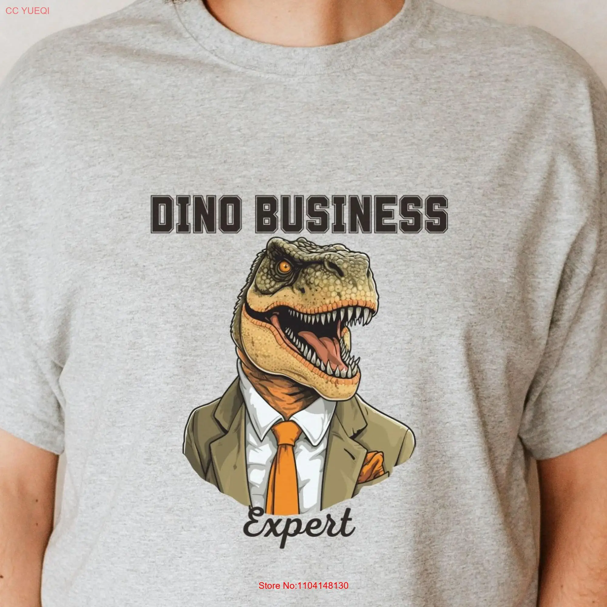 Dino business experT T Shirt Paleontologist tee Dinosaur fan rex for fans Professional long or short sleeves