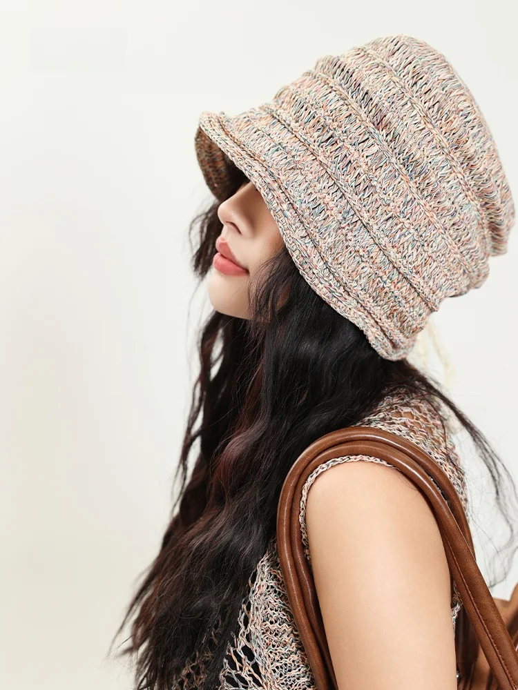 

Набор для начинающих: летняя шапочка-бини из толстой хлопковой пряжи Lifeyarn Flow для вязания крючком